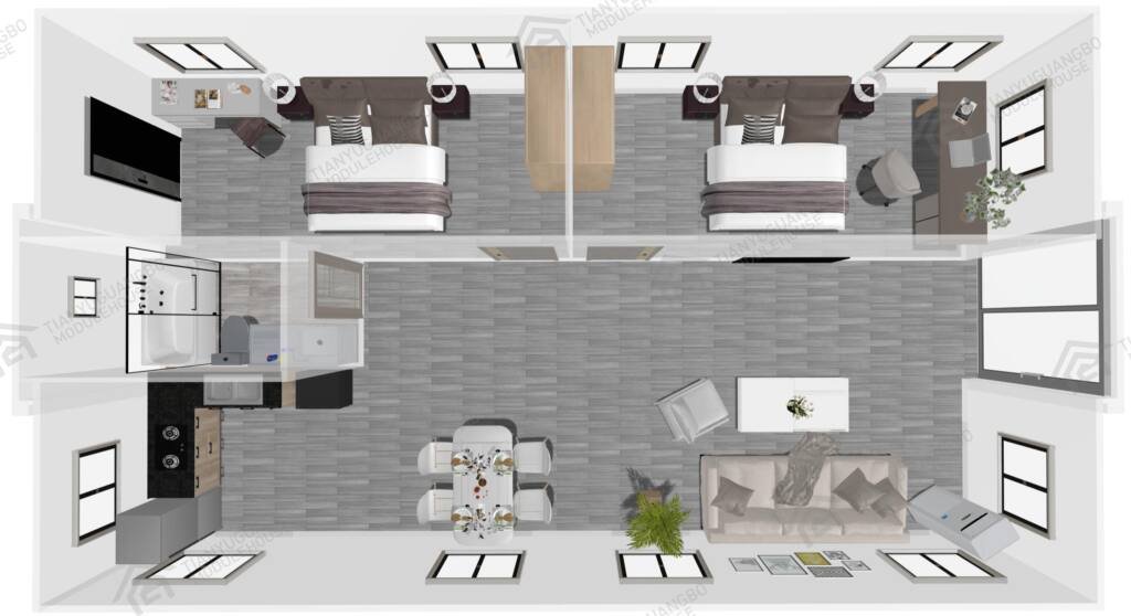 40 ft Expandable Home — Three-Bedroom Family Home – photo 2
